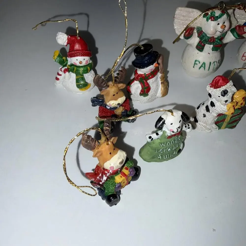 Bundle of 19 mini Christmas ornaments vintage 1990s